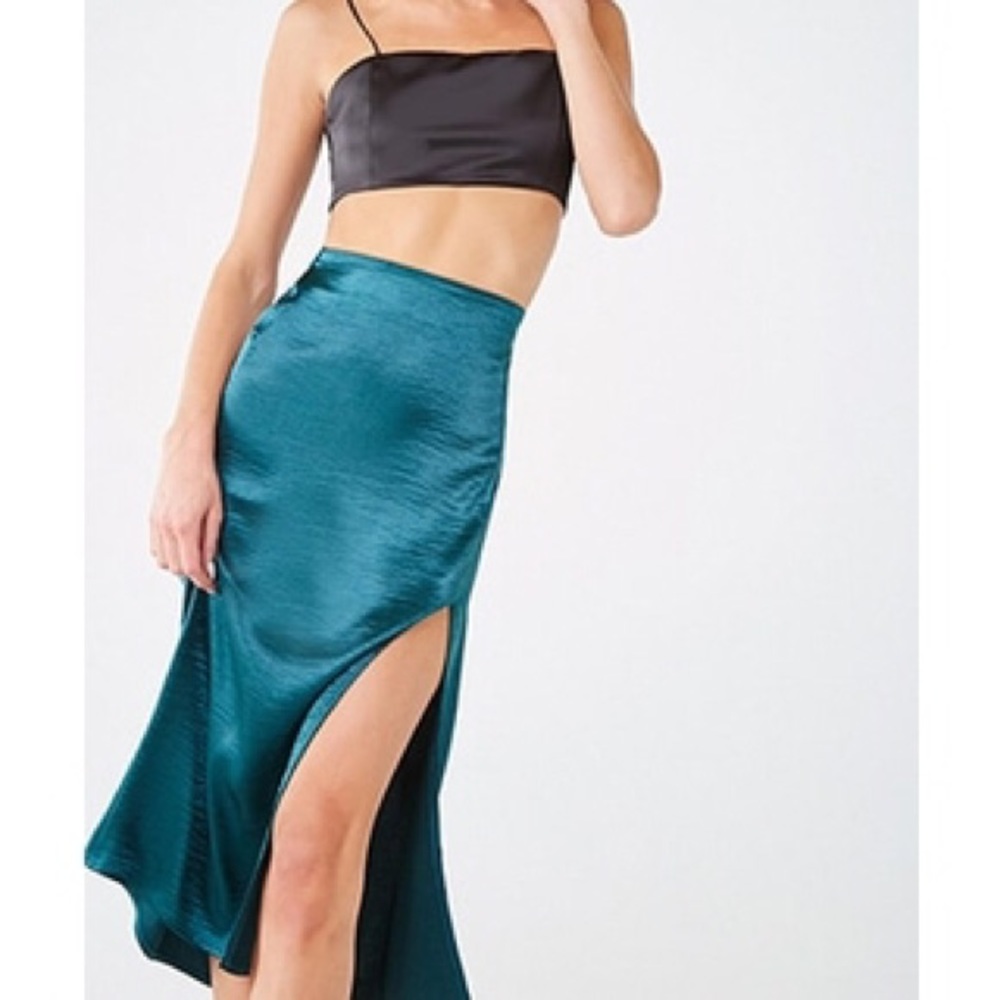 Forever21 satin midi skirt
